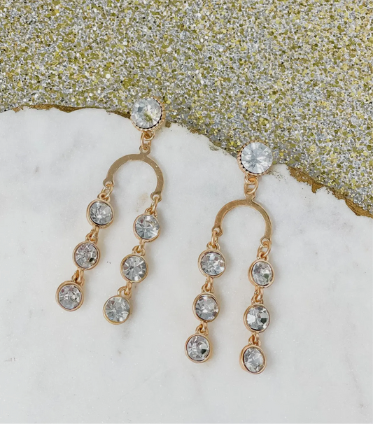 Arch Crystal Earrings