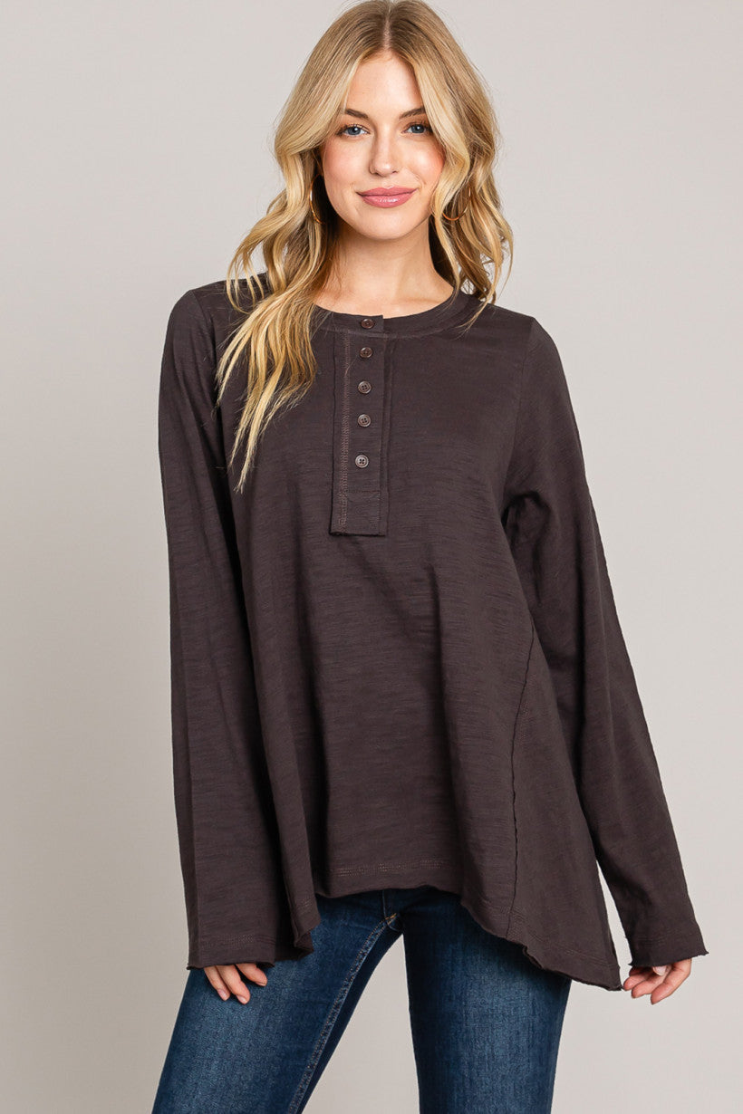 Dark Chocolate Henley