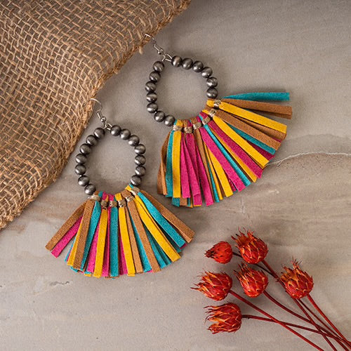 Beaded Tassel Earrings