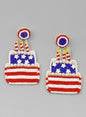 Patriotic Birthday Earrings