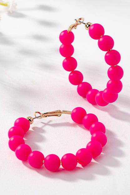 Clay Beaded Hoops