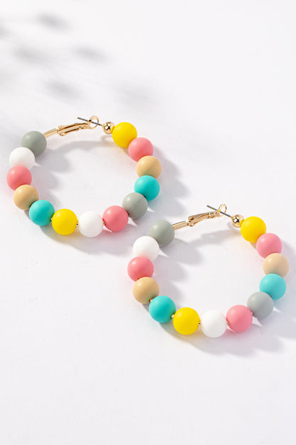 Clay Beaded Hoops