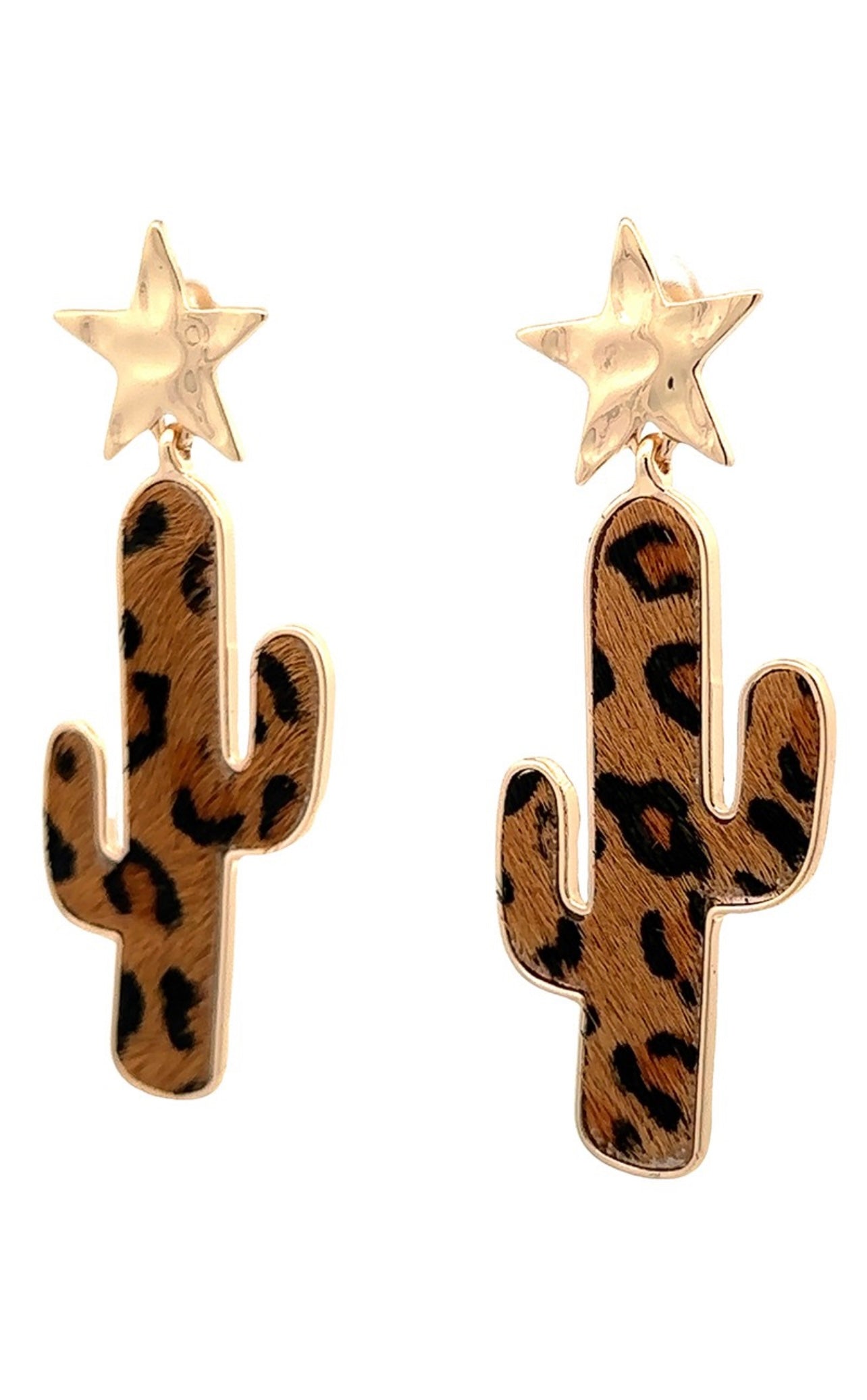 Leopard Cactus Earrings