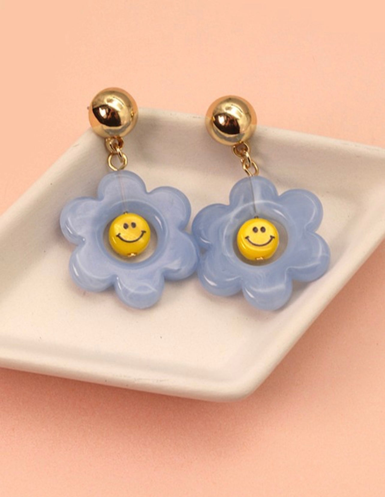 Flower Smiley Earrings