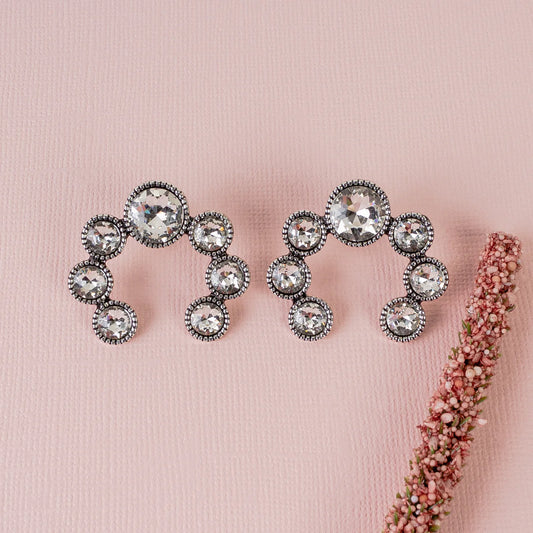 White Crystal Studs