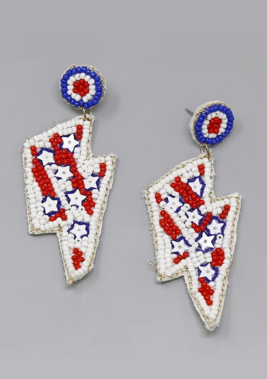 Patriotic Lightning Earrings