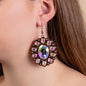 Copper Crystal Earrings